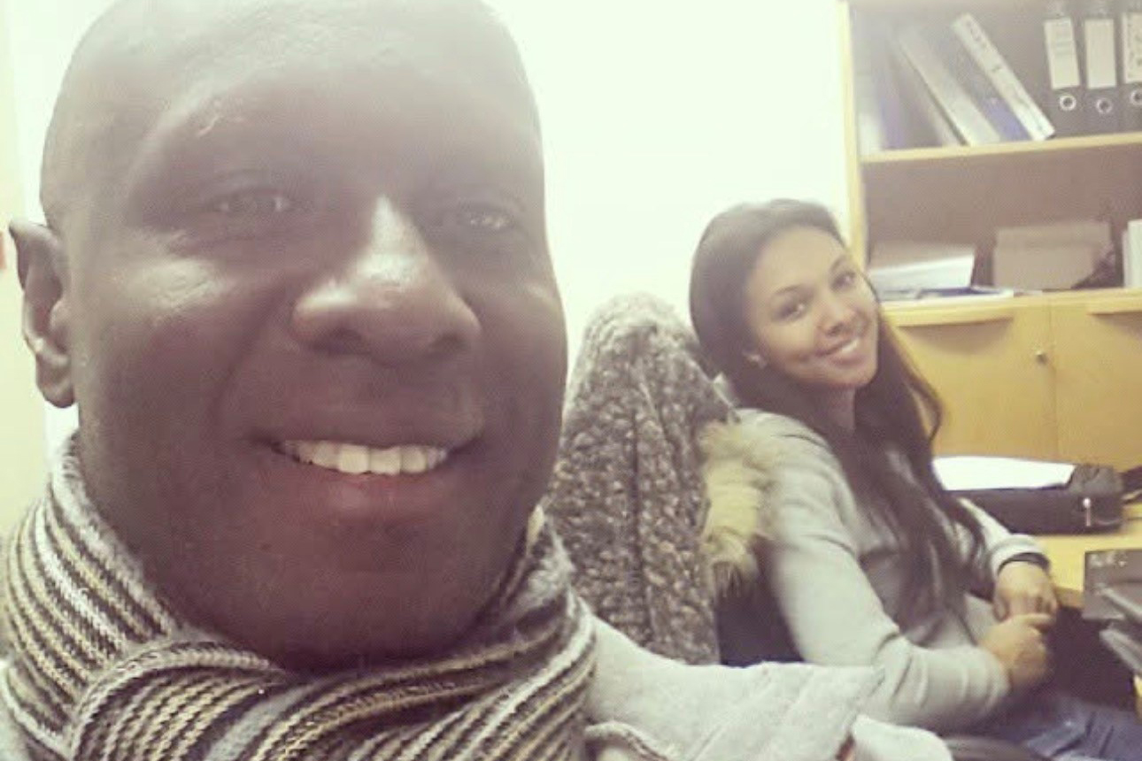 Artnel and Adara in the office